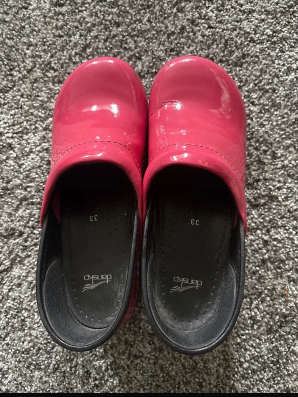 Dansko Kids Hot Pink Patent Clogs